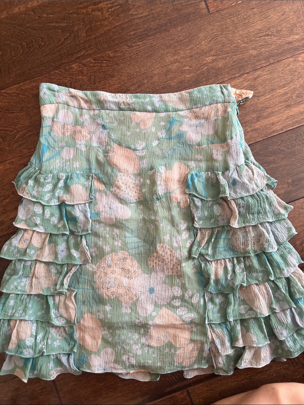 MARC JACOBS Floral Tiered Ruffle Skirt
